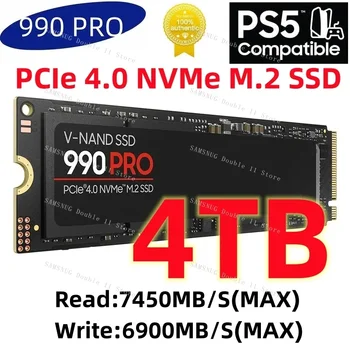 990 PRO 4TB 2TB 1TB M.2 2280 PCIe4.0 NVMe SSD Gaming Вътрешен твърд твърд диск до 7450MB/s за PS5 лаптоп Desktop