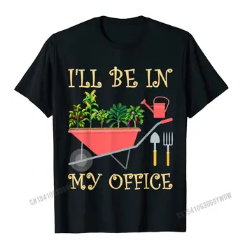 Ще бъда в офиса си Смешно градинарство Доматен патладжан царевица тениска Camisas мъже графичен печат тениски памук момче тениски отпечатани на