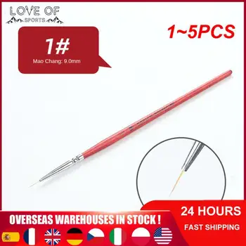  1 ~ 5PCS многофункционални гладки за нокти четки преносими нокти писалка лесно да се разшири цветна чертожна линия писалка нокти инструмент Redwood полюс