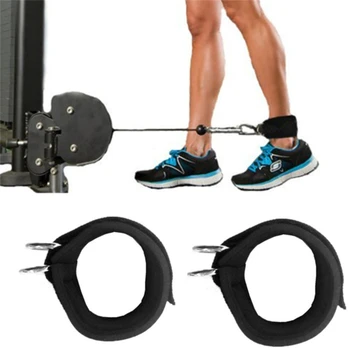 1 бр. 2D пръстен глезена презрамки крак сила обучение фитнес упражнение обучение оборудване еластични трайни найлон колан