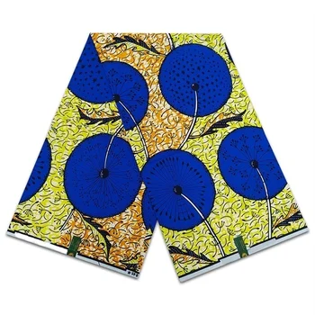 100% памук Африкански Анкара принтове плат истински восък Tissu рокля шевни материали играчки Pagne 6 ярда блок изкривявания пачуърк DIY 2023