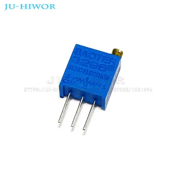 10PCS 3296W Топ потенциометър комплект висока точност 3296 променлив резистор 100R -1M 200R 500R 1k 2k 5K 10K 20K 50K 100K 200k 500k