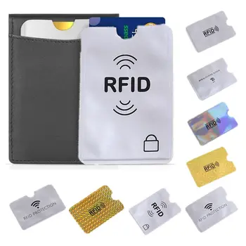 10pcs NFC блокиране Anti RFID притежателя на карти преносим четец заключване анти кражба NFC блокиране случай лек злато ID карта кутия на открито