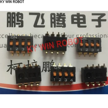 1PCS Внесен японски A6S-4104 превключвател за набиране на код 4-битов пластир 2.54 стъпка кодиран превключвател