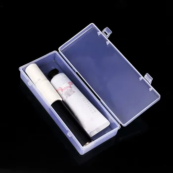 1бр Прозрачна пластмасова кутия за съхранение Козметика Канцеларски държач за съхранение Хапчета Бижута грим Малки аксесоари Калъф контейнер