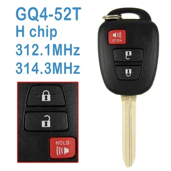 2 бр. GQ4-52T Автоматично интелигентно дистанционно 2+1B 312.1MHz-314.3MHz H чип автомобилен ключодържател за Toyota Highlander LE 2014-2019