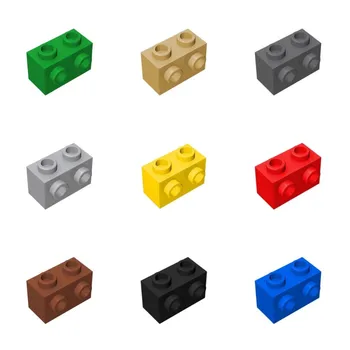 200pcs MOC градивни блокове 11211 тухла модифицирани 1x2 с шипове отстрани съвместими сглобява частици строителство творчески играчки