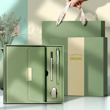 2023 A5 Notebook U Disk Premium Fashion Gift Box Set Висок клас бизнес офис Notepad Subsidiary Enterprise Годишна среща