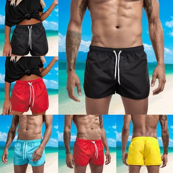 2023 Летни плажни шорти Цветни морски спортни шорти Унисекс мъжки бански бански Секси къси панталони S-3XL