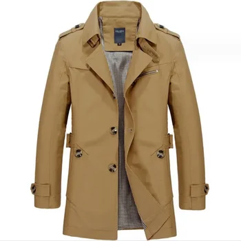 2023 Ново мъжко модно яке палто пролет марка мъжки ежедневни годни палто яке плътен цвят тренчкот мъжки
