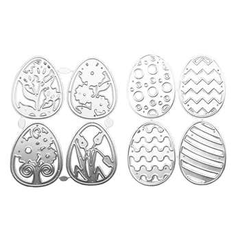 2024 Нови Великденски яйца за рязане на метал Щанци Ръчно изработен шаблон Деца Възрастни Направи си сам занаяти