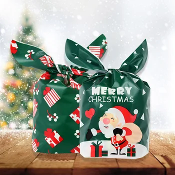 25/50Pcs Весела Коледа бонбони чанти Снежинка Дядо Коледа бисквитка подарък опаковки чанти Коледа Нова година Navidad Коледа Коледа декор 2024