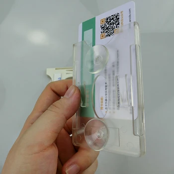 2PCS чисто нов държач за карти за предно стъкло Glass Tag Durable ID IC карта ръкав