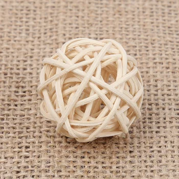 30Pcs 3cm ракита ратан топки естествени тъкани висящи висулки ароматерапия ратан сватба маса декорация