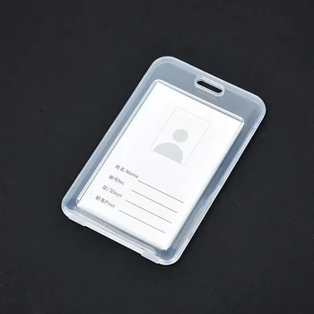 5pcs / комплект прозрачен ID етикет персонал премине работна карта притежателя капак работно разрешително протектор случай ръкав за медицинска сестра работник значка