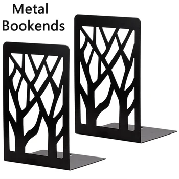 A Pair Tree Форма Bookends Метален държач за книги Организатор на бюро Офис аксесоари Красиви канцеларски материали Училищни пособия