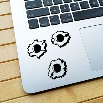 Bullet Hole творчески винил тракпад Decal лаптоп стикер за Macbook Air 13 Pro 14 Retina 15 инчов Mac капак кожата бележник декор