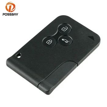 Car Remote Key Fob Case за Renault Megane 2 / Scenic 2 2003 2004 2005 2006 2007 2008 Автоматично черно 3 бутона с чип Smart Ke карта