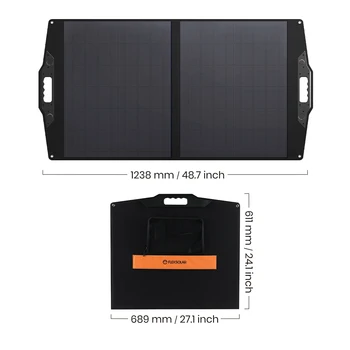 FlexSolar 100W слънчево одеяло Преносимо слънчево панелно слънчево зарядно устройство за външно захранване