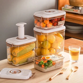 Food Vacuum Fresh-keeping Box запечатан непропусклив контейнер за съхранение на хладилник Начало Диспенсър за храна с голям капацитет с безплатна вакуумна помпа