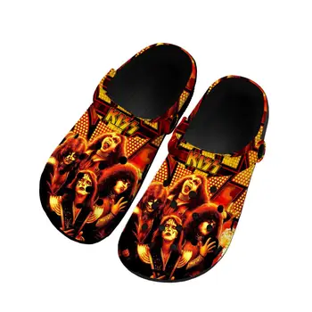 Heavy Metal Kiss Rock Band Музика Начало Сабо Персонализирани водни обувки Мъжки жени Тийнейджър Обувка 3D печат Градина Clog Плаж дупка чехли