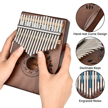 Kalimba Thumb Piano 17 клавиша Kalimba музикални машини Kid Professional Musical Pianos Keyboard Finger Piano with Learning Book