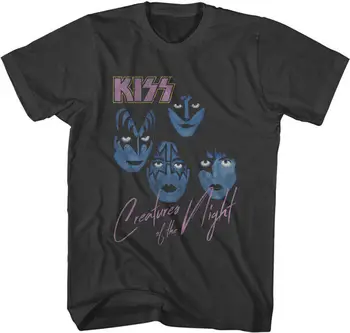 Kiss Music Band T-Shirt Creatures of the Night Album Smoke Cotton Offical New