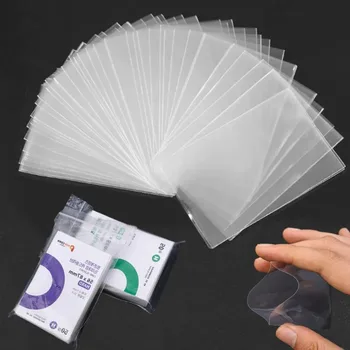 Korea Clear Photo Card Sleeve Anti-scratch Transparent Protector HD Game FootBall Card Holder for Popcorn Diy Korean Idol Card