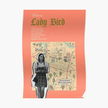 Lady Bird 2017 Плакат Начало Картина Печат Декор Реколта изкуство живопис стая смешно стенопис декорация модерна стена без рамка