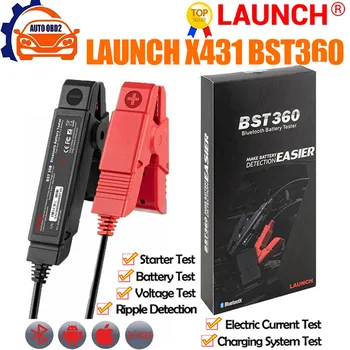 LAUNCH X431 BST360 BST-360 Bluetooth батерия кола тест клип анализатор 6V / 12V за x431 Adnroid / IOS 2000CCA Multiling напрежение тестер
