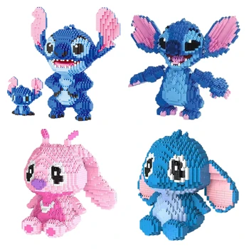 Lilo & Stitch Disney Cartoon Anime Image Stitch Brick Children's Mini Building Blocks Model Ornament Christmas Kid Toys