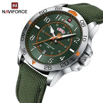 Naviforce Design Мъжки кварцови часовници Спортна водоустойчива найлонова каишка Луксозен ръчен часовник Подарък за гадже Relogio Masculino 2023