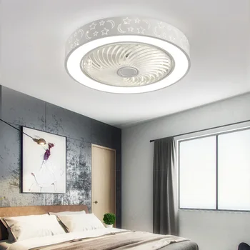 Nordic спалня таван вентилатор светлина дистанционно управление невидим фен лампа безшумен таван проста фен лампа безплатна доставка