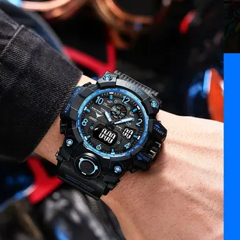 Reloj Мъжки луксозен голям марков часовник Inteligente Digital Mens Sport Smart Clock на ръка