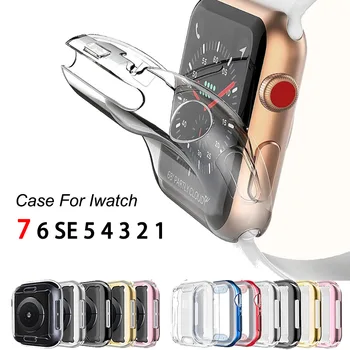 Screen Protector For Apple Watch Case 38 41mm 44MM 40MM 42mm 45mm Full TPU bumper Cover iwatch series 8 7 SE 6 5 3 аксесоари
