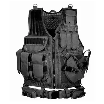 Swat Тактическа жилетка яке гърдите RigPocketРегулируеми ловни дрехи за сигурност CS Cosplay ловна жилетка къмпинг аксесоар