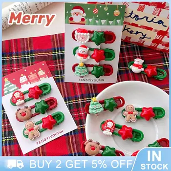 Sweet And Lovely Christmas Hairpin Gingerbread Man Clothing Accessories Christmas Gifts Hairpin Cartoon Hair Accessories Sweet