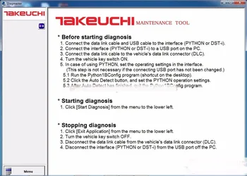 Takeuchi Diagmaster Engine Service Tool 4.1.0