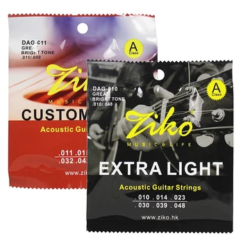 Ziko 6 струни/комплект Dag Акустични китарни струни Музикални инструменти Акустична китара Струнни китарни части