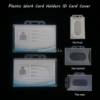 Акрилни пластмасови притежатели на работни карти Протектор капак за автобусни карти Лични карти Водоустойчив анти прах прозрачен калъф за многократна употреба