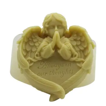 Ангел сапун форми силиконови 3D свещ мухъл свещ вземане силиконова форма за свещи DIY декоративни силиконови форми сладък ангел