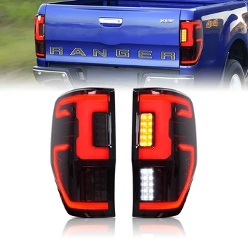 Архаичен висококачествен автомобил Led заден фар, подходящ за Ford Ranger 2012 2015 2019 Задни светлини за пикап с последователен мигач