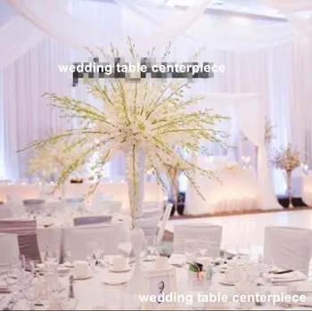бяла сватбена и парти декорация евтини свещници цвете притежателя на едро senyu01078