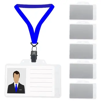  Висока видимост ID значка притежателя аксесоари прозрачен регулируем ID значка протектор лична карта притежателя офис