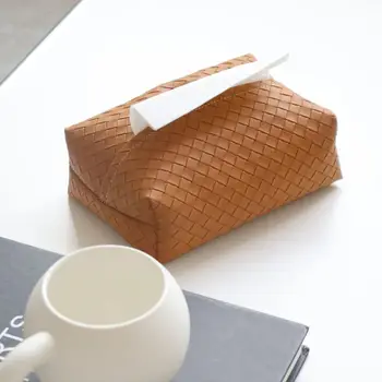 водоустойчива кожена тъканна кутия за домашен офис кола творчески десктоп салфетка дозатор за кърпички Nordic Tissue Holder
