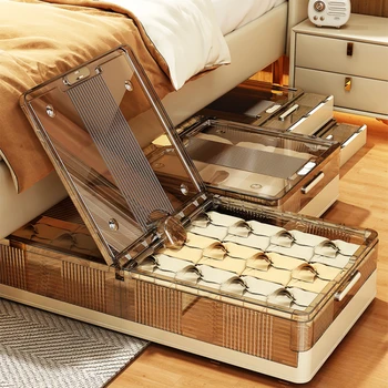Домакински плосък Wheelie чекмедже организатор кутия под леглото кутия за съхранение пластмасова кутия дрехи и юргани организира кутии за съхранение