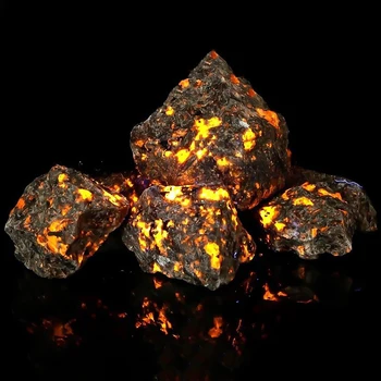 естествен пламък камък 3-5cm флуоресцентна сода сурови минерални образци лечебен кристал магия флуоресценция десктоп декорация