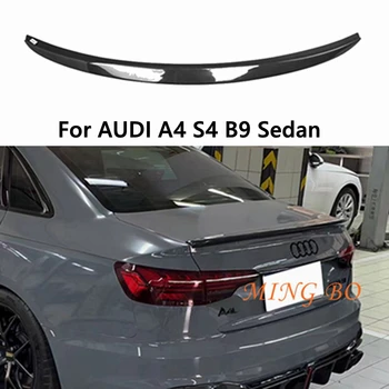 За AUDI A4 S4 B9 седан SR стил въглеродни влакна заден спойлер багажник крило 2017-2019 FRP ковани въглерод