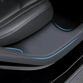 За Tesla Модел Y Кола Предна седалка Капак за защита на коловоза Перваза на задната врата анти ритник плоча Интериорна декорация Аксесоари за ремонт