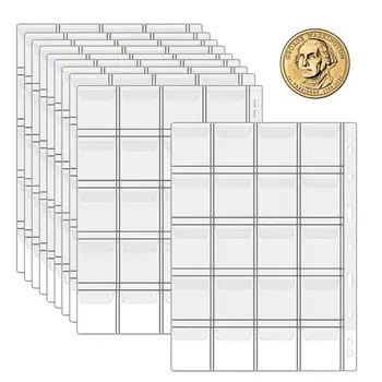 Колекция хартиени пари Албум Държач за монети Албум Преносим прозрачен Книга за събиране на валута Новогодишен подарък за любителите на печати